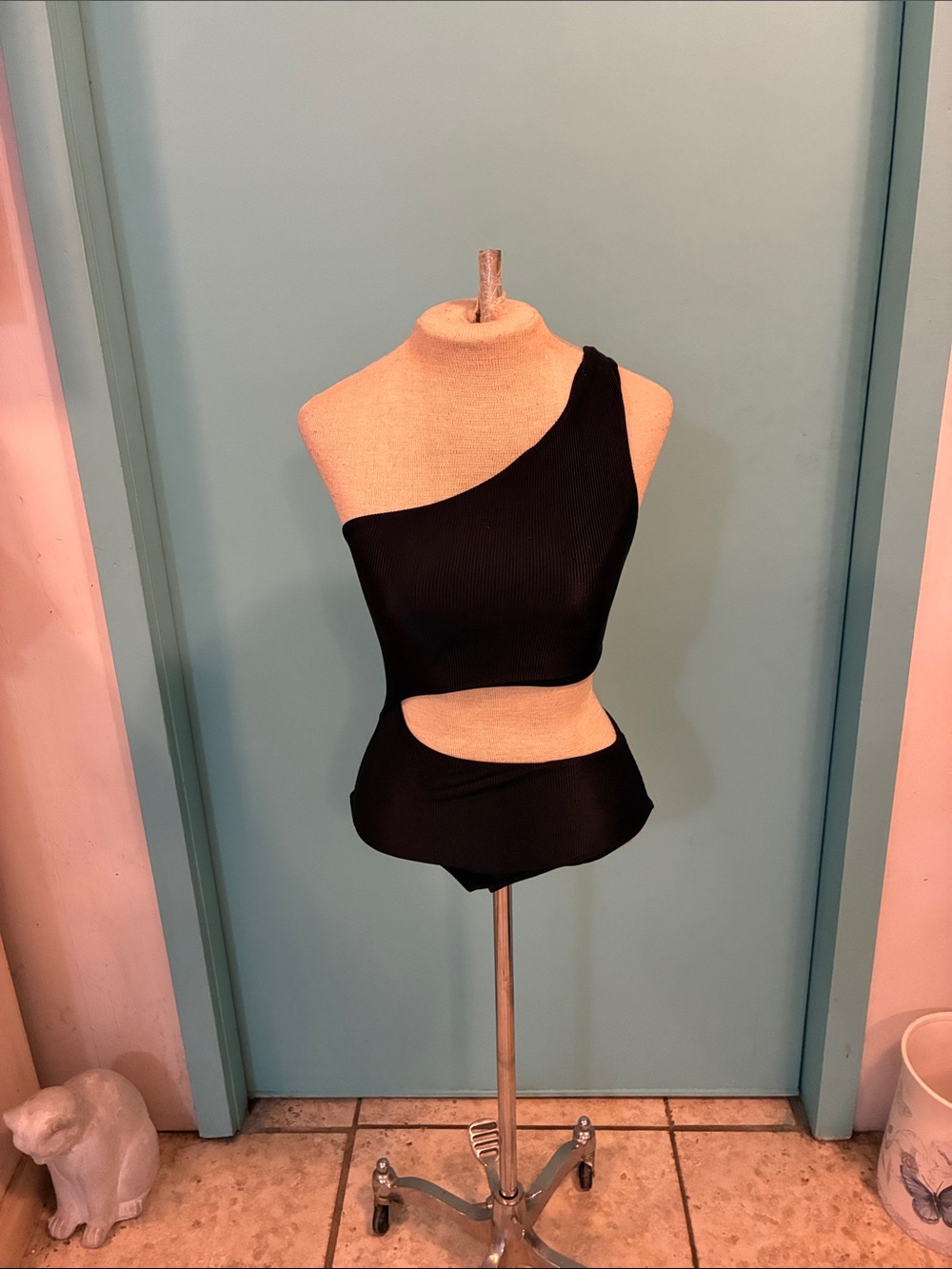 Beach Riot made in USA 1 piece with 2 sections swim suit.